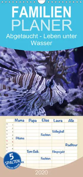 Hebbel-Seeger | Abgetaucht - Leben unter Wasser - Familienplaner hoch (Wandkalender 2020 , 21 cm x 45 cm, hoch) | Sonstiges | 978-3-671-12382-7 | www.sack.de