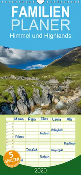 Aschoff |  Himmel und Highlands - Familienplaner hoch (Wandkalender 2020 , 21 cm x 45 cm, hoch) | Sonstiges |  Sack Fachmedien