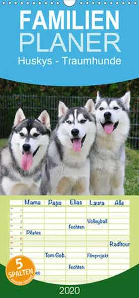Ebardt |  Huskys - Traumhunde - Familienplaner hoch (Wandkalender 2020 , 21 cm x 45 cm, hoch) | Sonstiges |  Sack Fachmedien