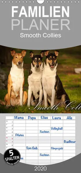 Längsfeld |  Smooth Collies - Familienplaner hoch (Wandkalender 2020 , 21 cm x 45 cm, hoch) | Sonstiges |  Sack Fachmedien