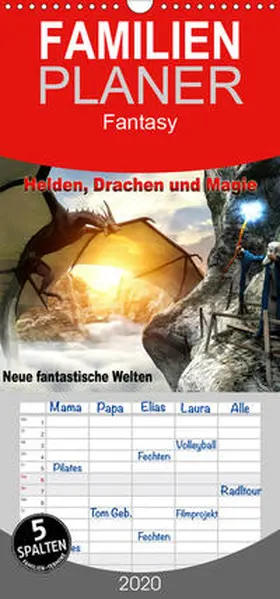 Schröder |  Helden, Drachen und Magie - Neue fantastische Welten - Familienplaner hoch (Wandkalender 2020 , 21 cm x 45 cm, hoch) | Sonstiges |  Sack Fachmedien