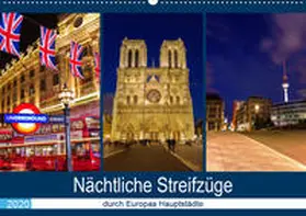 Müller |  Nächtliche Streifzüge durch Europas Hauptstädte (Wandkalender 2020 DIN A2 quer) | Sonstiges |  Sack Fachmedien