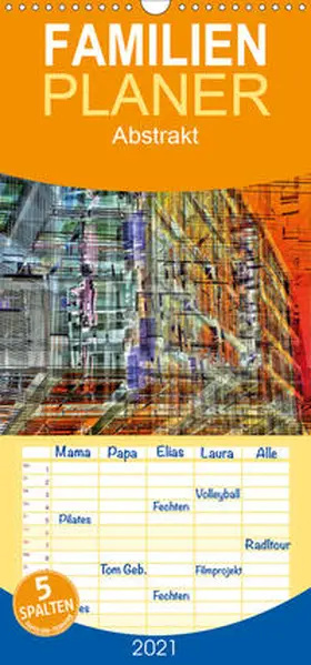 Spescha |  Abstrakt - Familienplaner hoch (Wandkalender 2021 , 21 cm x 45 cm, hoch) | Sonstiges |  Sack Fachmedien