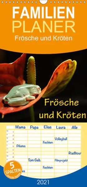 N |  Frösche und Kröten - Familienplaner hoch (Wandkalender 2021 , 21 cm x 45 cm, hoch) | Sonstiges |  Sack Fachmedien
