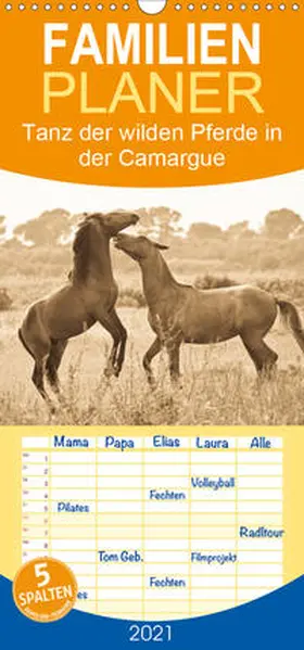 Bölts |  Tanz der wilden Pferde in der Camargue - Familienplaner hoch (Wandkalender 2021 , 21 cm x 45 cm, hoch) | Sonstiges |  Sack Fachmedien