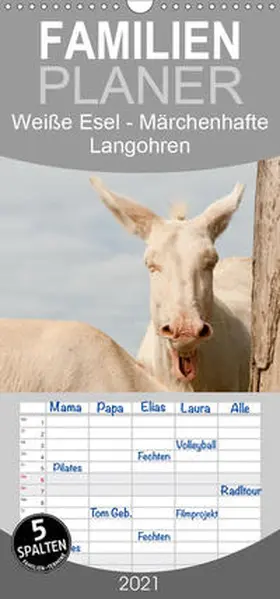 Bölts |  Weiße Esel - Märchenhafte Langohren - Familienplaner hoch (Wandkalender 2021 , 21 cm x 45 cm, hoch) | Sonstiges |  Sack Fachmedien