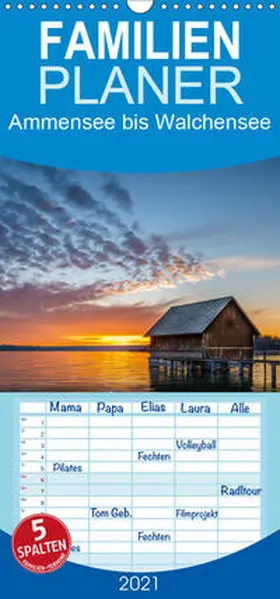 Feiner |  Ammersee bis Walchensee - Traumlandschaften im Voralpenland - Familienplaner hoch (Wandkalender 2021 , 21 cm x 45 cm, hoch) | Sonstiges |  Sack Fachmedien