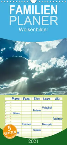Roth |  Wolkenbilder - Familienplaner hoch (Wandkalender 2021 , 21 cm x 45 cm, hoch) | Sonstiges |  Sack Fachmedien