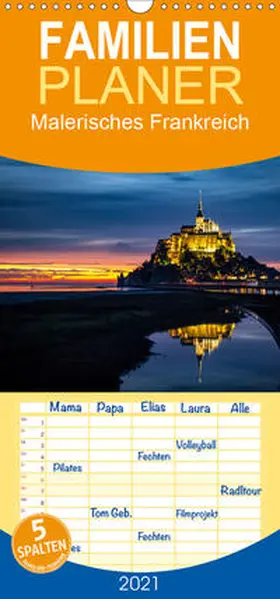 Vossemer |  Malerisches Frankreich - Familienplaner hoch (Wandkalender 2021 , 21 cm x 45 cm, hoch) | Sonstiges |  Sack Fachmedien