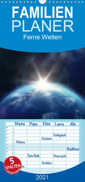 Gann (magann) |  Ferne Welten - Familienplaner hoch (Wandkalender 2021 , 21 cm x 45 cm, hoch) | Sonstiges |  Sack Fachmedien