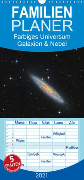 Kai Wiechen |  Farbiges Universum Galaxien und Nebel - Familienplaner hoch (Wandkalender 2021 , 21 cm x 45 cm, hoch) | Sonstiges |  Sack Fachmedien