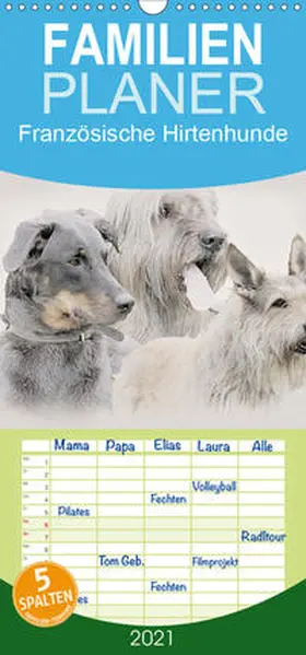 Redecker |  Französische Hirtenhunde 2021 - Familienplaner hoch (Wandkalender 2021 , 21 cm x 45 cm, hoch) | Sonstiges |  Sack Fachmedien