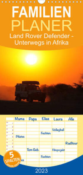 Sander | Familienplaner Land Rover Defender - Unterwegs in Afrika (Wandkalender 2023 , 21 cm x 45 cm, hoch) | Sonstiges | 978-3-674-87156-5 | sack.de