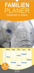 Herzog |  Familienplaner Elefanten in Afrika (Wandkalender 2023 , 21 cm x 45 cm, hoch) | Sonstiges |  Sack Fachmedien