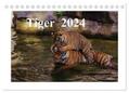 Hennig |  Tiger 2024 (Tischkalender 2024 DIN A5 quer), CALVENDO Monatskalender | Sonstiges |  Sack Fachmedien