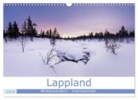 Dietz | Lappland - Winterwandern Impressionen (Wandkalender 2024 DIN A3 quer), CALVENDO Monatskalender | Sonstiges | 978-3-675-73781-5 | sack.de