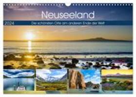Bosse | Neuseeland - Die schönsten Orte am anderen Ende der Welt (Wandkalender 2024 DIN A3 quer), CALVENDO Monatskalender | Sonstiges | 978-3-675-75484-3 | sack.de