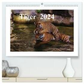 Hennig | Tiger 2024 (hochwertiger Premium Wandkalender 2024 DIN A2 quer), Kunstdruck in Hochglanz | Sonstiges | 978-3-675-76777-5 | sack.de