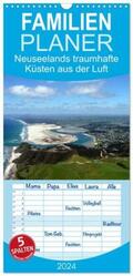 Bosse |  Familienplaner 2024 - Neuseelands traumhafte Küsten aus der Luft mit 5 Spalten (Wandkalender, 21 x 45 cm) CALVENDO | Sonstiges |  Sack Fachmedien