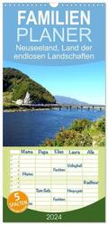 Bosse |  Familienplaner 2024 - Neuseeland, Land der endlosen Landschaften mit 5 Spalten (Wandkalender, 21 x 45 cm) CALVENDO | Sonstiges |  Sack Fachmedien