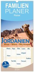 Pohl |  Familienplaner 2024 - Jordanien - Wadis - Wüste - Weltwunder mit 5 Spalten (Wandkalender, 21 x 45 cm) CALVENDO | Sonstiges |  Sack Fachmedien