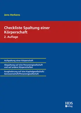 Herkens | Checkliste Spaltung einer Körperschaft | Buch | 978-3-69181-005-9 | www.sack.de