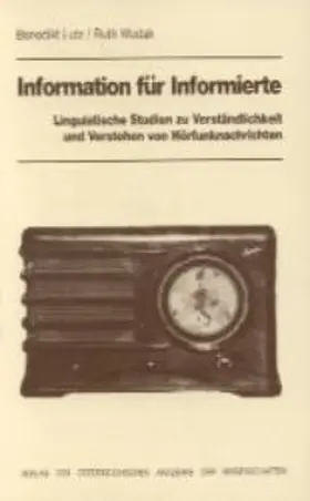 Lutz / Wodak |  Information für Informierte | Buch |  Sack Fachmedien