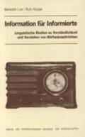 Lutz / Wodak |  Information für Informierte | Buch |  Sack Fachmedien