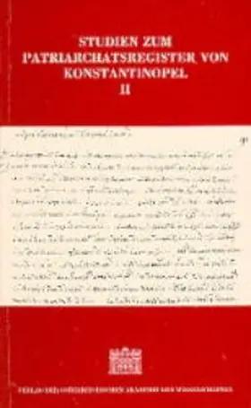 Hunger / Kresten |  Studium zum Patriarchatsregister von Konstantinopel | Buch |  Sack Fachmedien