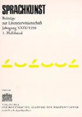 Foltinek / Weiss |  Sprachkunst. Beiträge zur Literaturwissenschaft / Jahrgang XXIX/1998 | Buch |  Sack Fachmedien