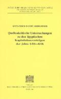 Beihammer |  Quellenkritische Untersuchungen zu den ägyptischen Kapitulationsverträgen der Jahre 640-646 | Buch |  Sack Fachmedien