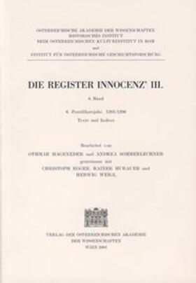 Hageneder / Sommerlechner | Die Register Innocenz III. / Die Register Innocenz´III., 8. Band, 8. Pontifikatsjahr 1205/1206 | Buch | 978-3-7001-2996-7 | sack.de