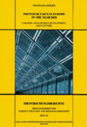 Berger | Photovoltaics in Europe in the year 2020 | Buch | 978-3-7001-3017-8 | sack.de