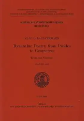 Lauxtermann |  Byzantine Poetry from Pisides to Geometres | Buch |  Sack Fachmedien