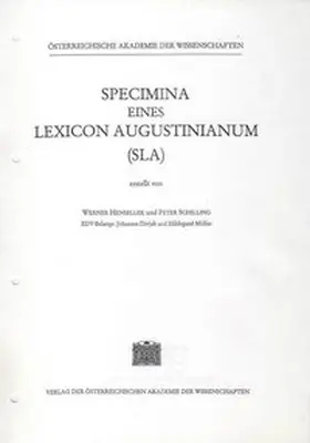 Hensellek / Schilling |  Specimina eines Lexicon Augustinianum (SLA). Erstellt auf den Grundlagen... | Loseblattwerk |  Sack Fachmedien