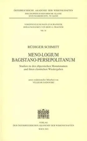 Schmitt |  Meno-Logium Bagistano Persepolitanum | Buch |  Sack Fachmedien