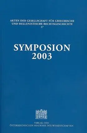 Rupprecht |  Symposion 2003 | eBook | Sack Fachmedien
