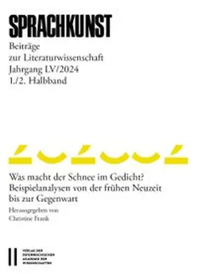 Frank |  Sprachkunst - Beiträge zur Literaturwissenschaft, Jahrgang LV/2024, 1. und 2. Halbband | Buch |  Sack Fachmedien