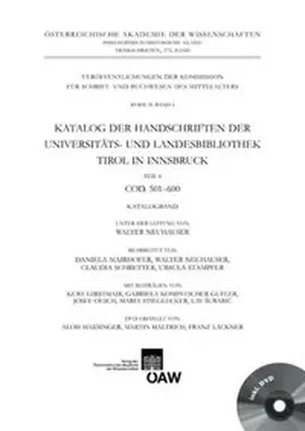 Neuhauser |  Katalog der Handschriften der Universitätsbibliothek Innsbruck | Buch |  Sack Fachmedien