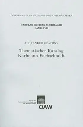 Opatrny |  Thematischer Katalog Karlmann Pachschmidt | eBook | Sack Fachmedien