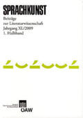 Foltinek / Höller |  Sprachkunst. Beiträge zur Literaturwissenschaft / Sprachkunst 40 2009 1. Halbband | Buch |  Sack Fachmedien