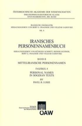 Borisovich Lurje |  Lurje, P: Iranisches Personennamenbuch / Personal Names in S | Buch |  Sack Fachmedien