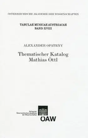 Opatrny |  Thematischer Katalog Mathias Öttl | Buch |  Sack Fachmedien