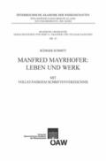 Schmitt |  Manfred Mayrhofer: Leben und Werk | eBook | Sack Fachmedien