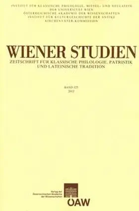 Smolak / Institut für Klassische Philologie der Universität Wien |  Wiener Studien. Zeitschrift für Klassische Philologie, Patristik und Lateinische Tradition / Wiener Studien Band 125/2012 | Buch |  Sack Fachmedien