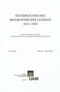  Österreichisches Biographisches Lexikon 1815-1950 / Österreichisches Biographisches Lexikon 1815-1950 65. Lieferung | Buch |  Sack Fachmedien