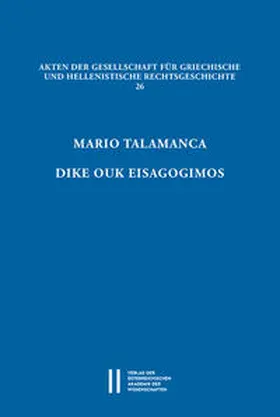 Talamanca | Dike Ouk Eisagogimos | Buch | 978-3-7001-7975-7 | www.sack.de