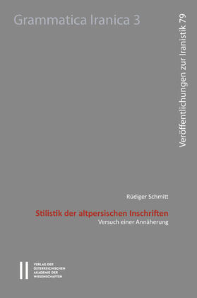 Schmitt |  Stilistik der altpersischen Inschriften | eBook | Sack Fachmedien