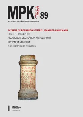 De Bernardo Stempel / Hainzmann |  Fontes Epigraphici Religionum Celticarum Antiquarum I. Provincia Noricum | Buch |  Sack Fachmedien