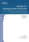 Olechowski / Kalb |  Beiträge zur Rechtsgeschichte Österreichs 7. Jahrgang Band 1./2017 | Buch |  Sack Fachmedien